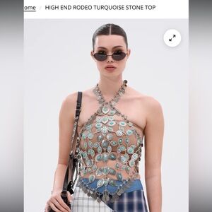 ISO Akira Turquoise concho top